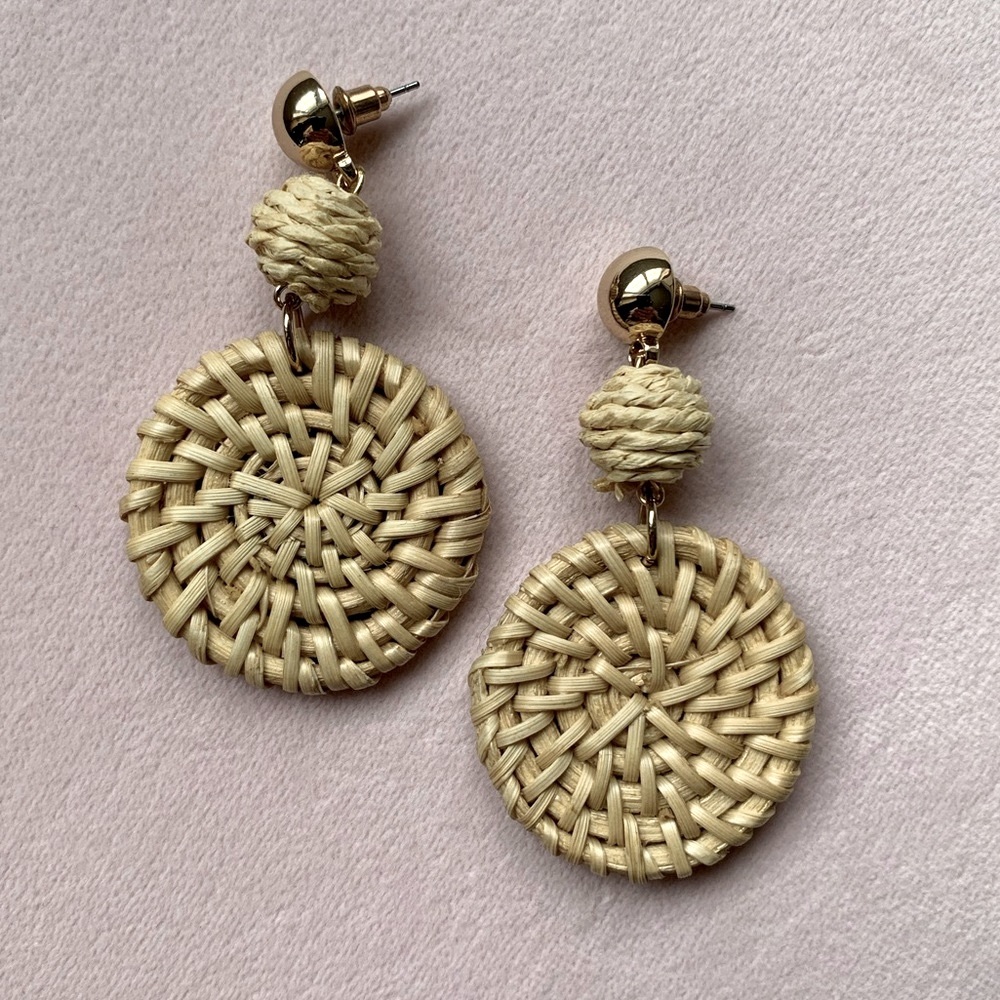 Shashi Raffia Resort Earrings